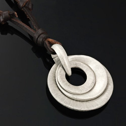 Beautiful Egyptian Pendant Leather Chain (Resizable)