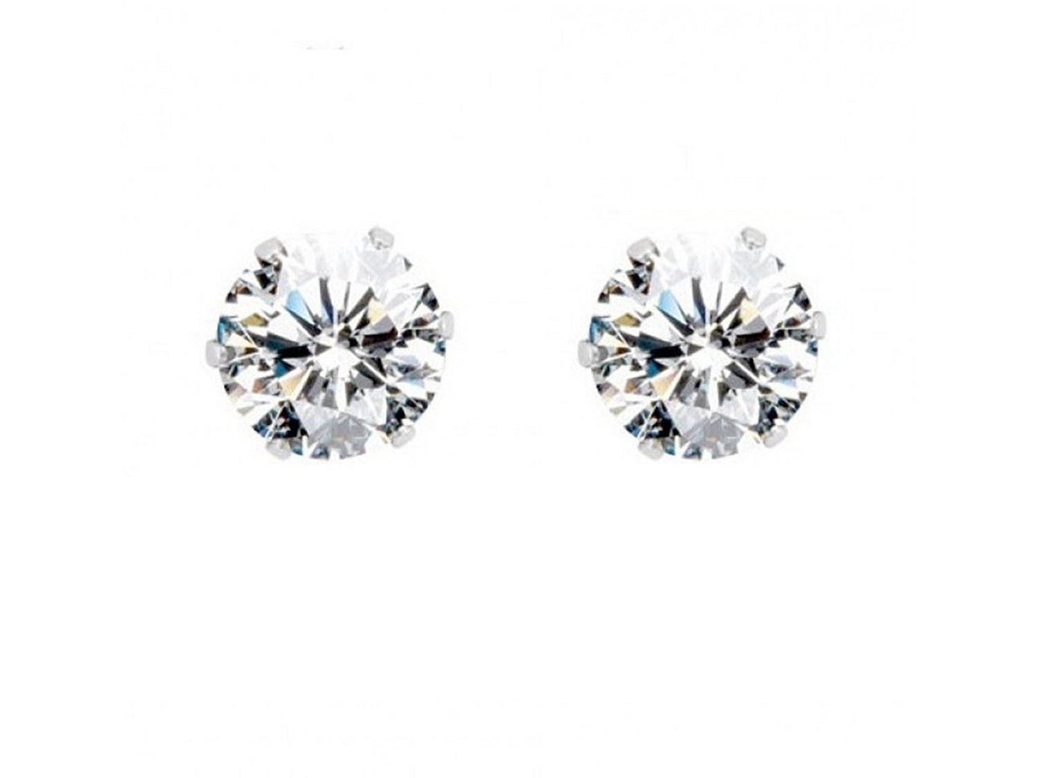 Stunning Stud Earrings Cubic Zirconia Flower for Men and Women