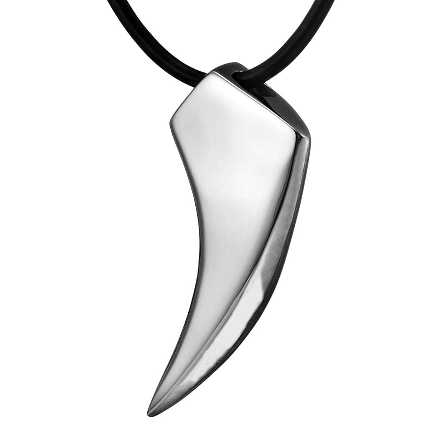 Unique Urban Jewelry Stainless Steel Silver Spear Men's Pendant Necklace 19"