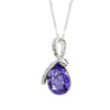 Image of Eternal Love Teardrop Swarovski Elements Pendant Necklace - Violet Purple