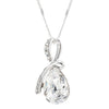 Image of Eternal Love Teardrop Swarovski Elements Pendant Necklace - Clear