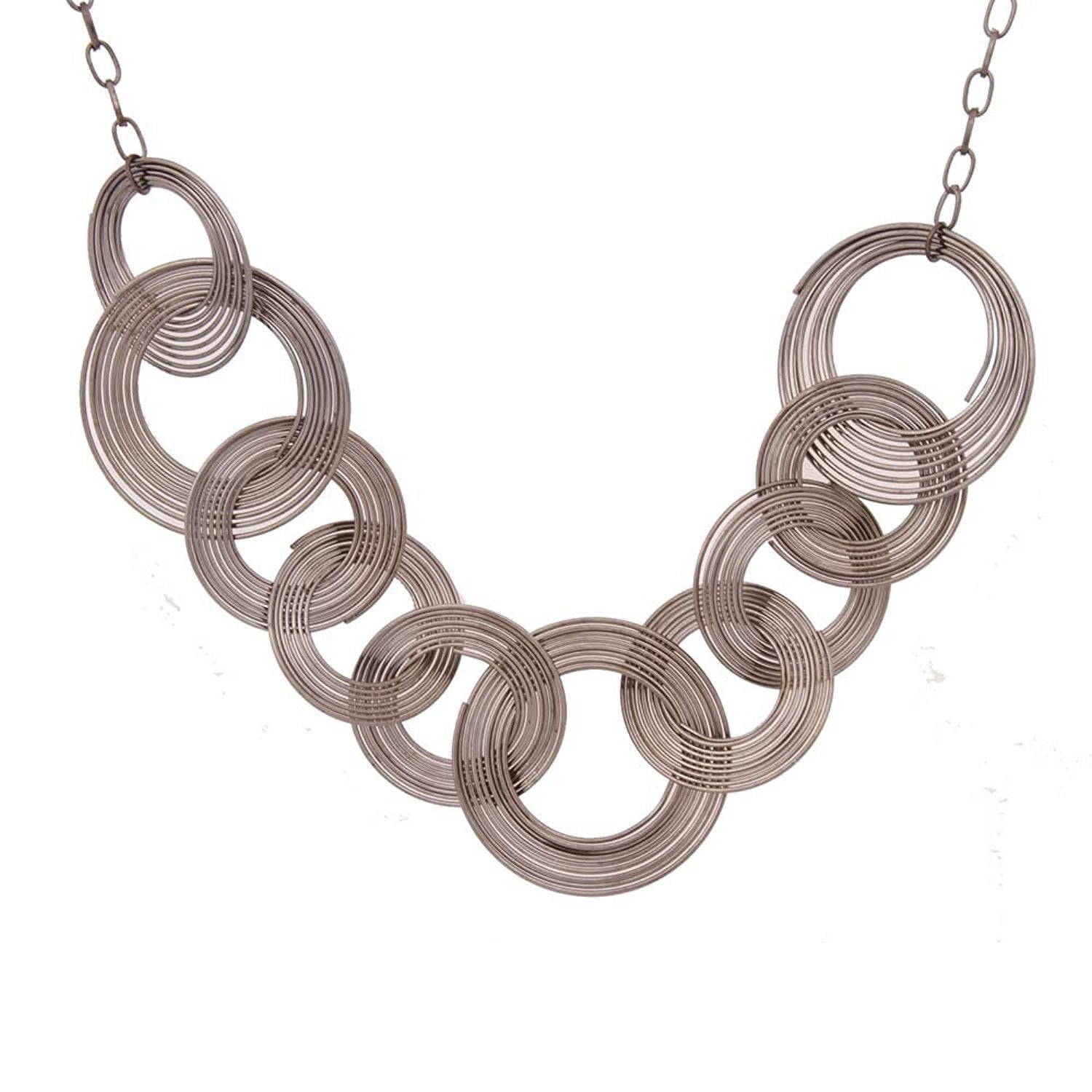 Unique Urban Jewelry Multi Hoops Long Necklace Women Jewelry 33"