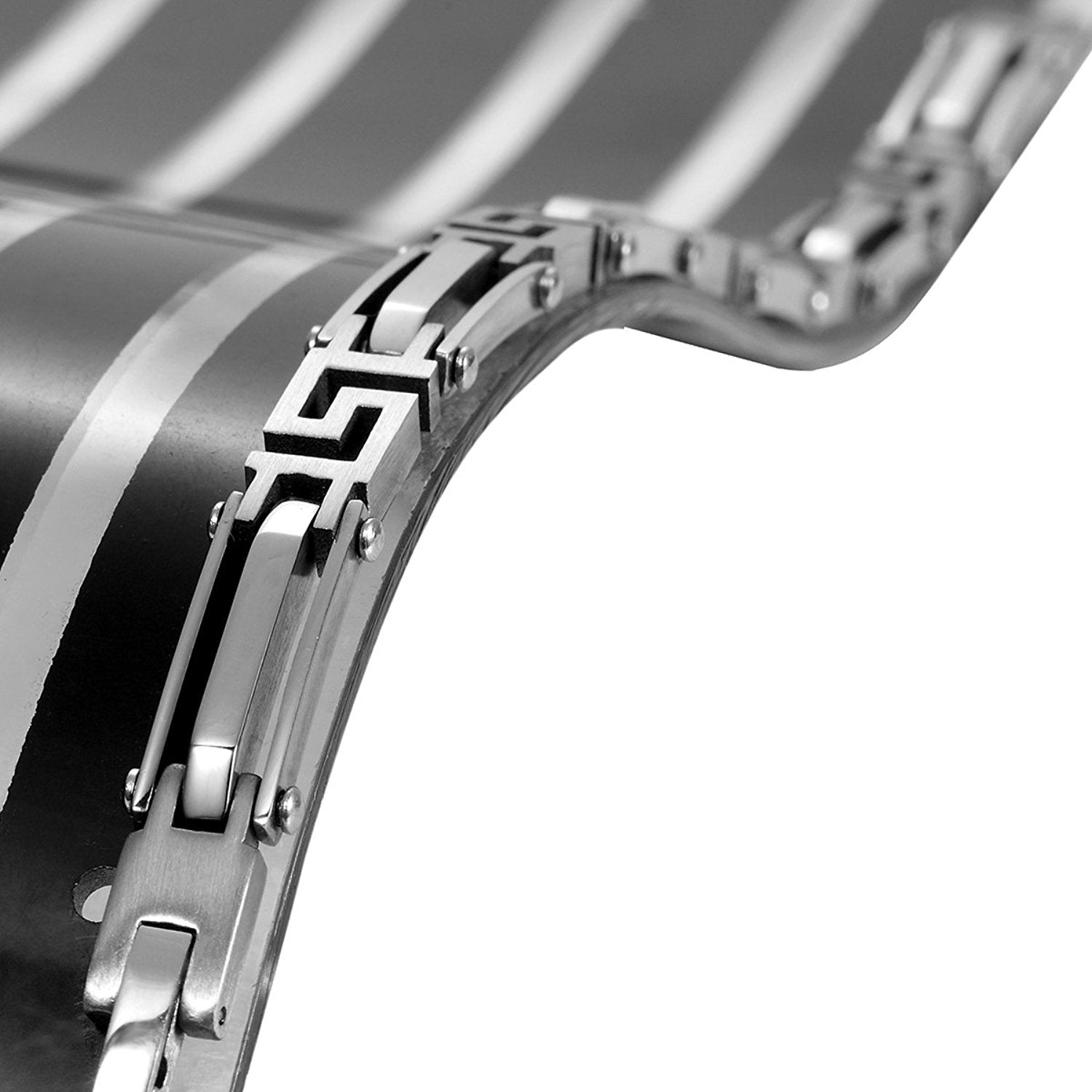 Urban Jewelry Elegant Silver Tone Link 316L Stainless Steel Bracelet for Men