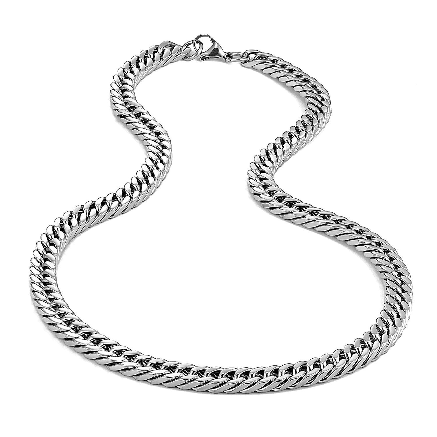 Urban Jewelry 316 Stainless Steel Men's Chain Necklace Statement Piece (18,21,23 inches)