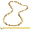 Image of Urban Jewelry Polished Stainless Steel Men's Curb Chain Necklace in Variety of Sizes and Colors