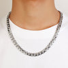 Image of Urban Jewelry Polished Stainless Steel Men's Curb Chain Necklace in Variety of Sizes and Colors