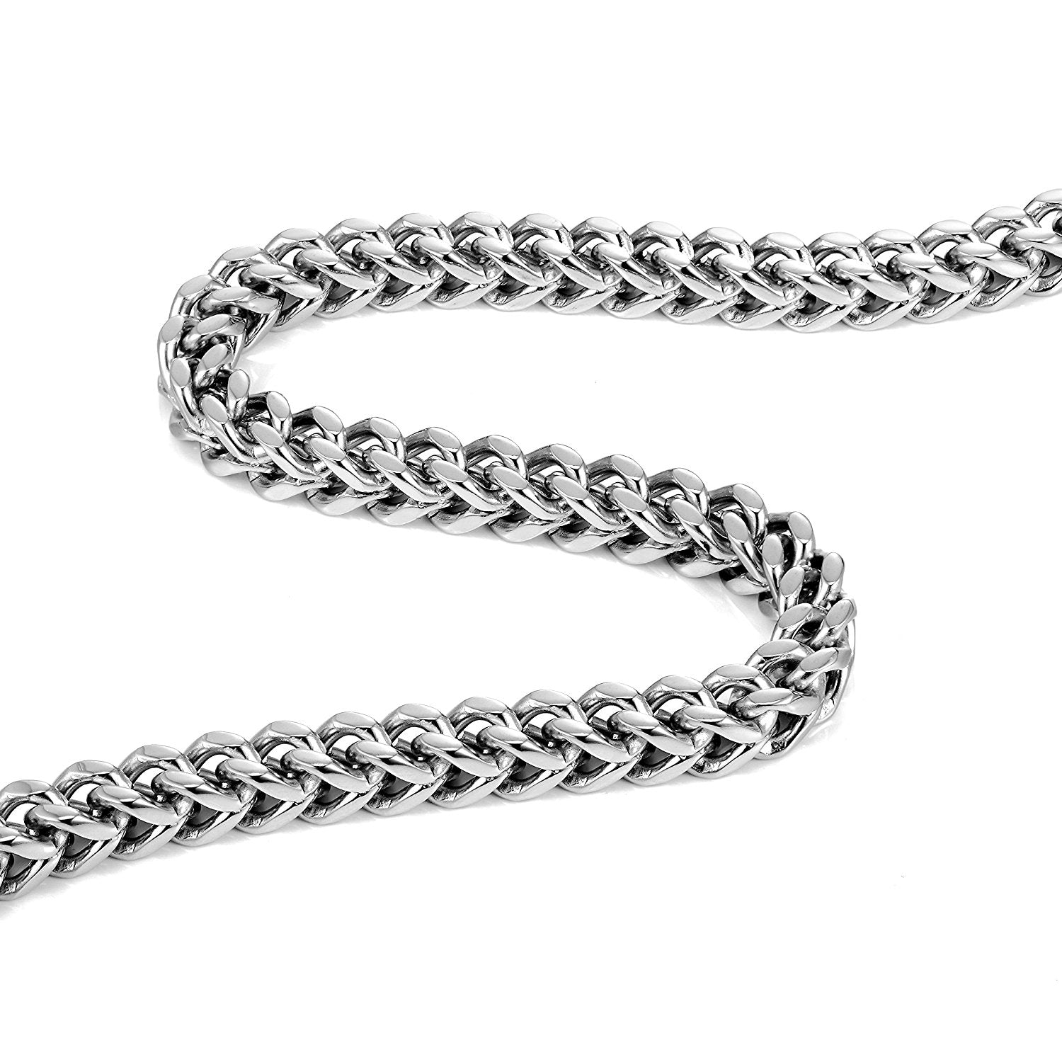 Urban Jewelry Stunning Thick 8 mm Stainless Steel Men's Necklace Chain (Silver)