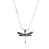 Image of Women Special Dragonfly Shiny Stainless Steel Pendant Chain Necklace 20"