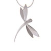 Image of Good Luck Dragonfly Jewelry Clear Cubic Zirconia Pendant Stainless Steel 18" Necklace