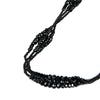 Image of Vintage Midnight Black Sparkly Beaded Necklace Jewelry (Very Long - 37 Inches)
