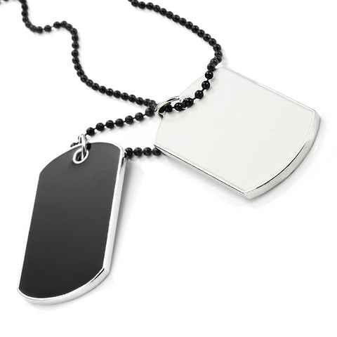Army Style 2pcs Dog Tag Pendant Mens Necklace Chain (with Branded Gift Box)