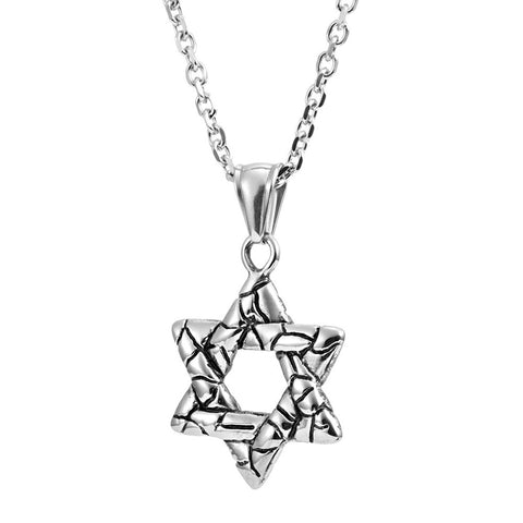 Powerful Star of David Shield Pendant Necklace 21" Chain (with Branded Gift Box)