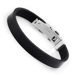 Unisex New York Style Genuine Leather Bracelet Cuff Wrist By Urban Jewelry (Brown or Black)