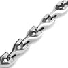Image of Classy Men's Solid Heavy Wheat Tungsten Carbide Bracelet - 3 Sided Links (Silver)
