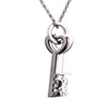 Image of Lovers Key to Your Heart Stainless Steel Pendant Chain Necklace 21"