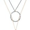 Image of Beautiful Womens Cubic Zirconia Stainless Steel CZ Necklace Pendant Chain 33" - 41" (Gold)