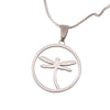 Image of Unique Dragonfly Jewelry Shiny Stainless Steel Chain Necklace Pendant for Women 20"