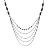 Image of Sparkling Women Black Beaded Necklace By Urban Jewelry (Long Necklace - 34-41")