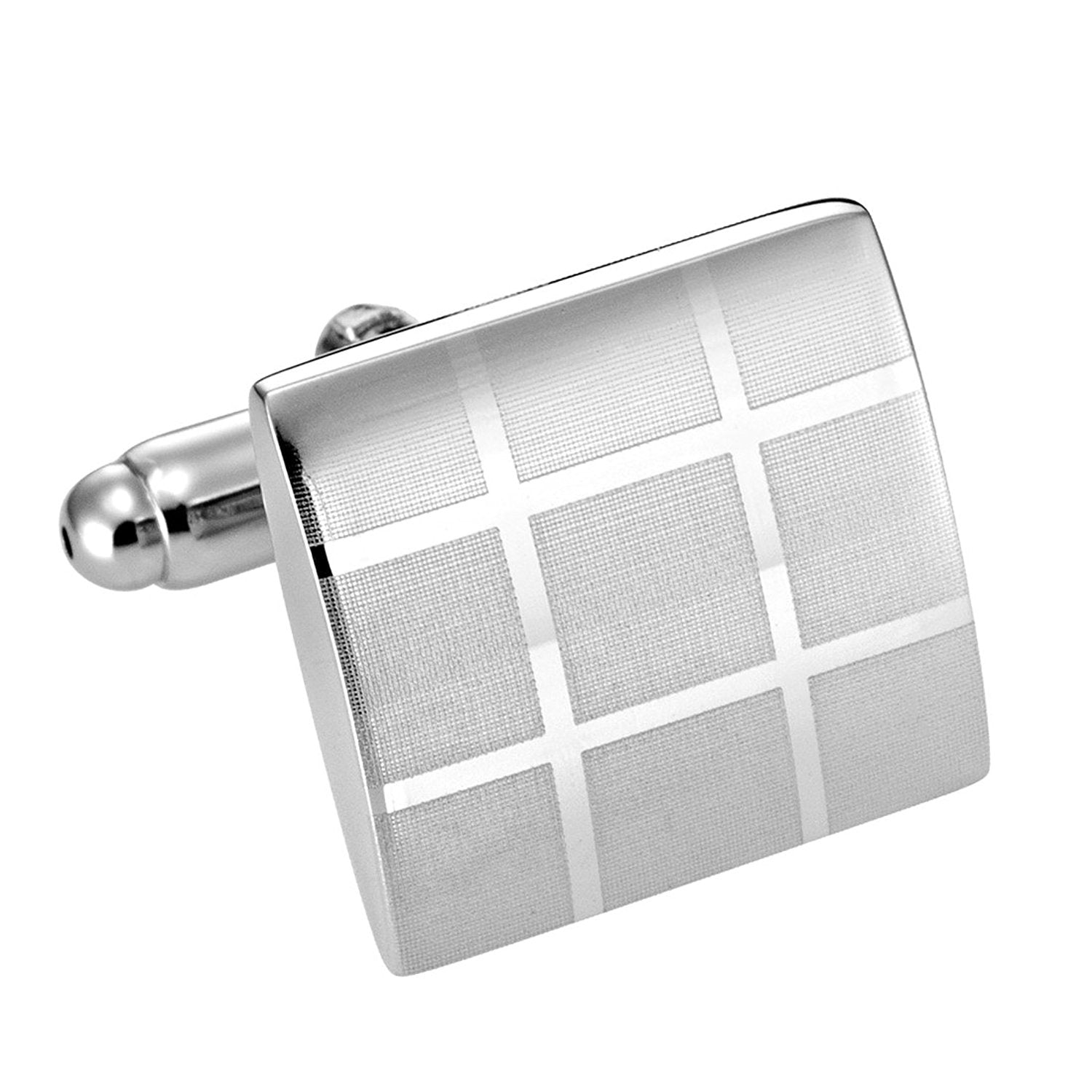 Urban Jewelry Classic Laser Engraved Cufflinks for Men in Gift Box