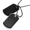 Image of Urban Jewelry Powerful Army Style Double Dog Tag 2pcs Pendant Mens Necklace, Biker Adjustable 27 inch Black Chain