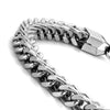 Image of Urban Jewelry Silver Tone 316L Stainless Steel Gourmet Link Bracelet for Men