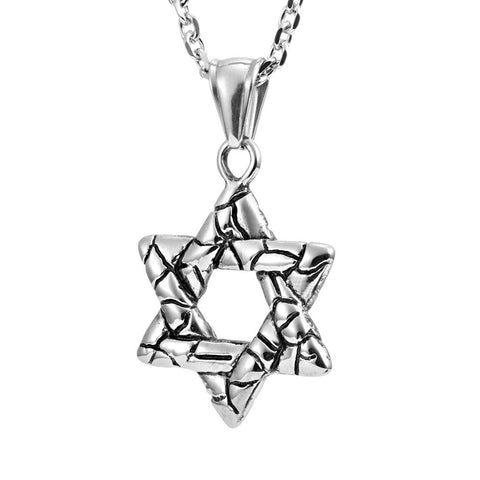 Powerful Star of David Shield Pendant Necklace 21" Chain (with Branded Gift Box)