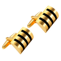 Urban Jewelry Attractive Stainless Steel Whiskey Barrel Gold Cufflinks for Men