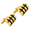 Image of Urban Jewelry Attractive Stainless Steel Whiskey Barrel Gold Cufflinks for Men