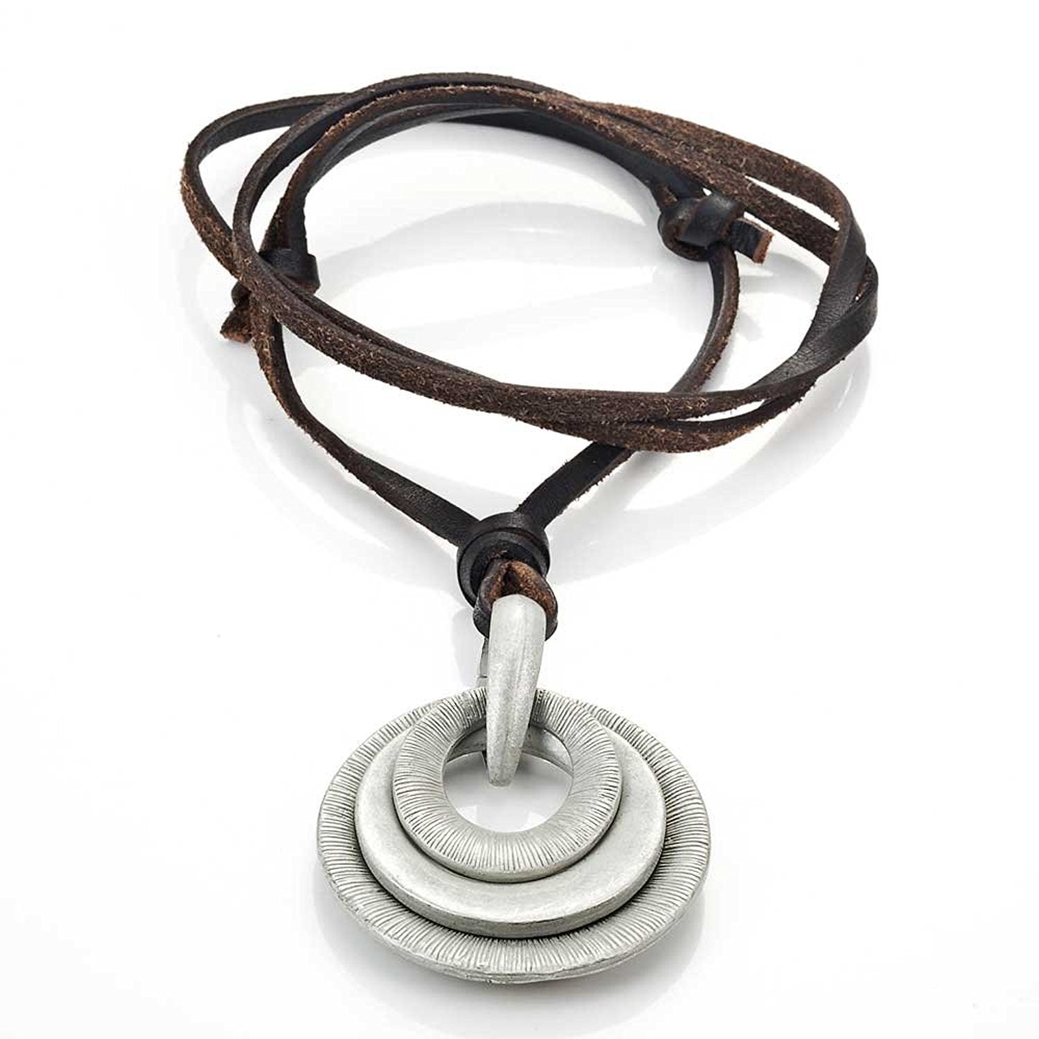 Beautiful Egyptian Pendant Leather Chain (Resizable)