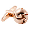 Image of Powerful 316L Stainless Steel Knot Mens Cufflinks in Bronze Color