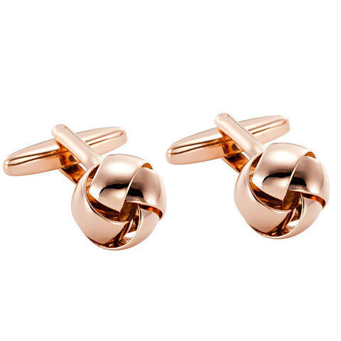 Powerful 316L Stainless Steel Knot Mens Cufflinks in Bronze Color