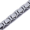 Image of Urban Jewelry Stunning Solid Tungsten Link Bracelet for Men Polished Pyramid Style (Silver, 11mm)