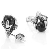 Image of Vintage Dragon Claw Mens Stud Earrings Stainless Steel , Color Silver Black