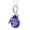 Image of Eternal Love Teardrop Swarovski Elements Pendant Necklace - Violet Purple