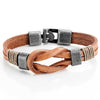 Image of Urban Jewelry Leather Nautical Knot Bracelet for Him and Her 8 inch (Secure New Clasp)
