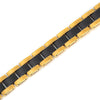 Image of Impressive Two-Tone Tungsten, Ceramic & Magnets Link Bracelet for Men (Gold, Black)