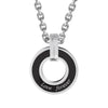 Image of Urban Jewelry Stunning 2pcs His & Hers Love Forever Couples Round Pendant Necklace Set with 19" & 21" Chain