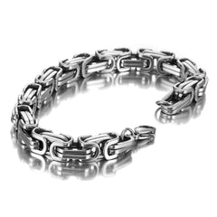 Powerful Men's Bracelet Stainless Steel Silver 8.5 Inch (With Branded Gift Box)