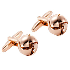 Powerful 316L Stainless Steel Knot Mens Cufflinks in Bronze Color