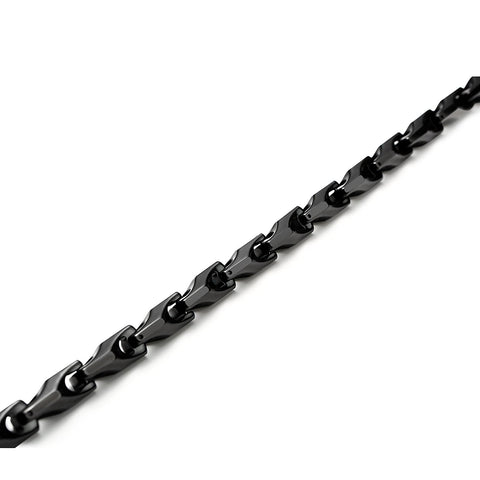 Urban Jewelry Stunning Men's Tungsten 22 Inches Black Toned Link Chain Necklace