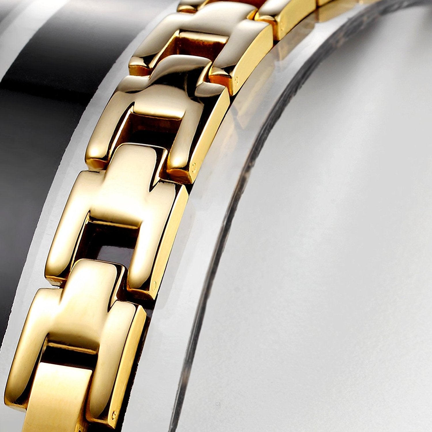 Urban Jewelry Lords Prayer Cross - 316L Stainless Steel Link Bangle Bracelet for Men