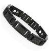 Image of Urban Jewelry Men's Titanium Magnetic Link Bangle Bracelet with Carbon Fiber 8.66 inch (Black)