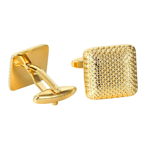 Urban Jewelry Beautiful Square Golden 316L Stainless Steel Cufflinks for Men