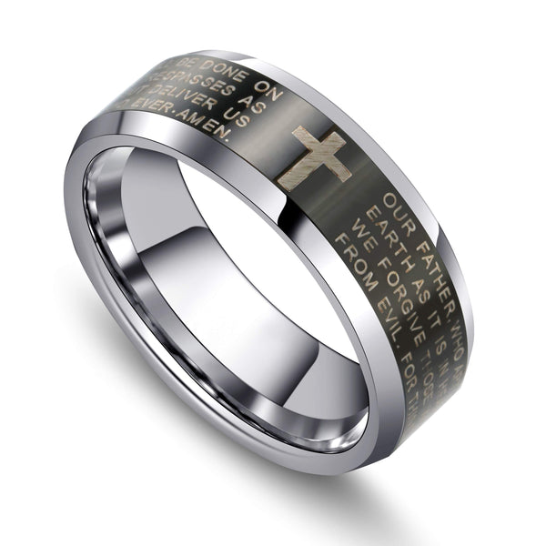 URBAN JEWELRY Men’s Christian Ring – Inscribed with The Religious Lord ...