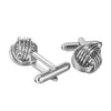 Image of Urban Jewelry Unique Stainless Steel Knot Cufflinks for Men by (Silver)