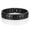 Image of Urban Jewelry Men's Black Link Bangle Titanium Bracelet 8.66 inch Matches any Attire Perfect for a Gift