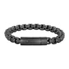 Image of Contemporary Men’s Bracelet – Rolo Chain Design in a Polished Onyx Black Finish – Made of Rust & Discoloration Resistant Stainless Steel – Jewelry Gift or Accessory for Men