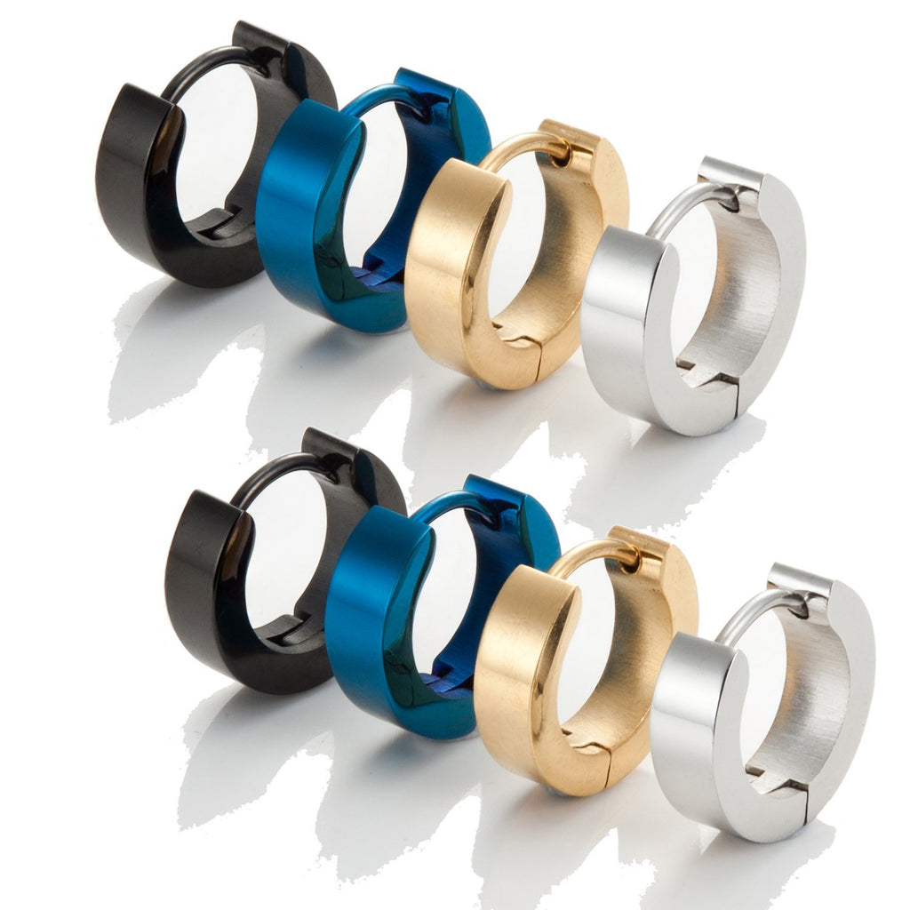 Jstyle Stainless Steel Unique Small Hoop Earrings for Men Huggie Earrings :  Amazon.in: Jewellery