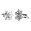 Image of Urban Jewelry Unique Christmas Snow Snowflakes Stainless Steel Cufflinks for Men (Silver)