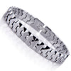 Image of Urban Jewelry Unique Solid Tungsten Puzzle Pieces Style Mens Link Bracelet (Silver, 10mm)